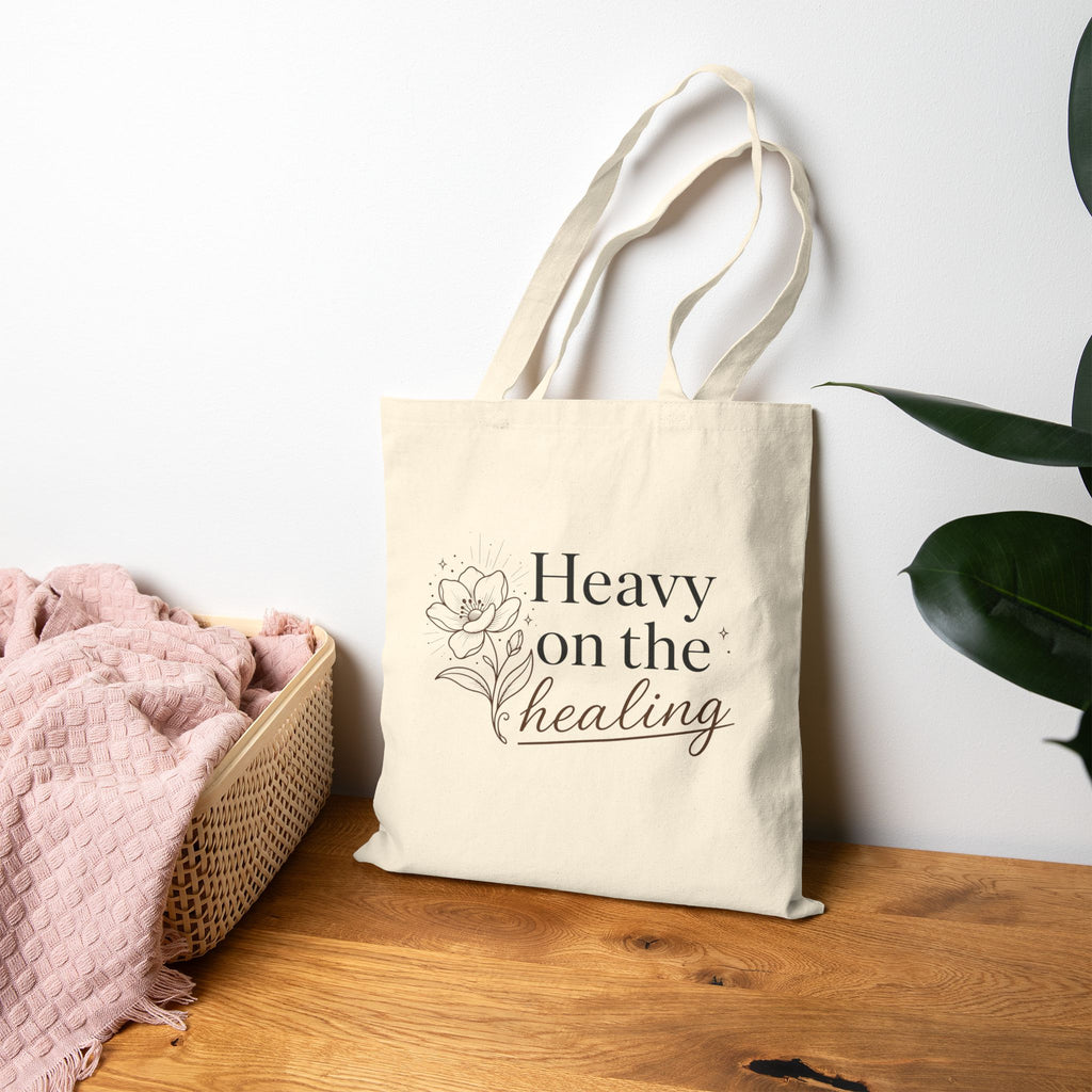 Heavy on the Healing Tote — Floral Canvas Bag | Soul Rooted Society