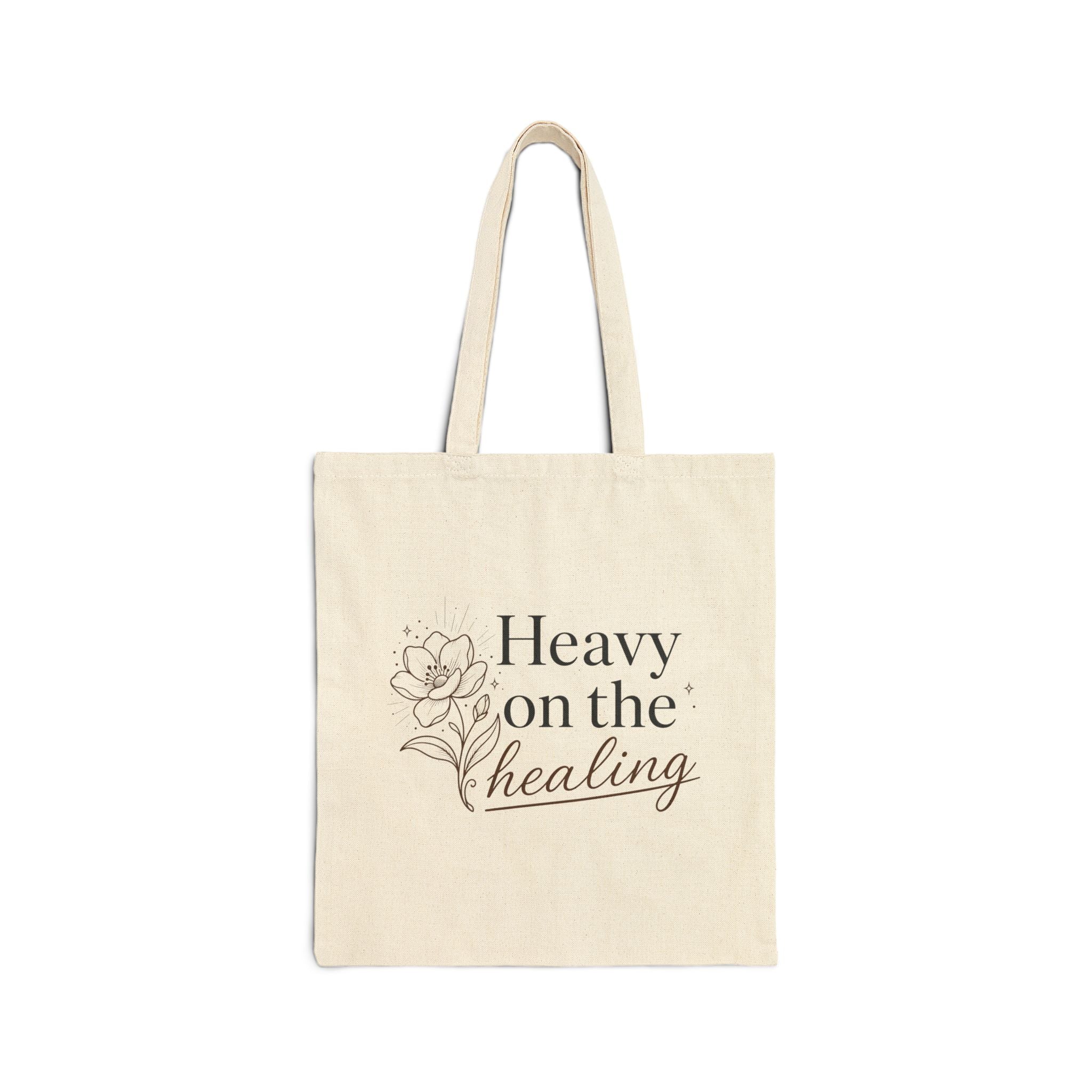 Heavy on the Healing Tote — Floral Canvas Bag | Soul Rooted Society