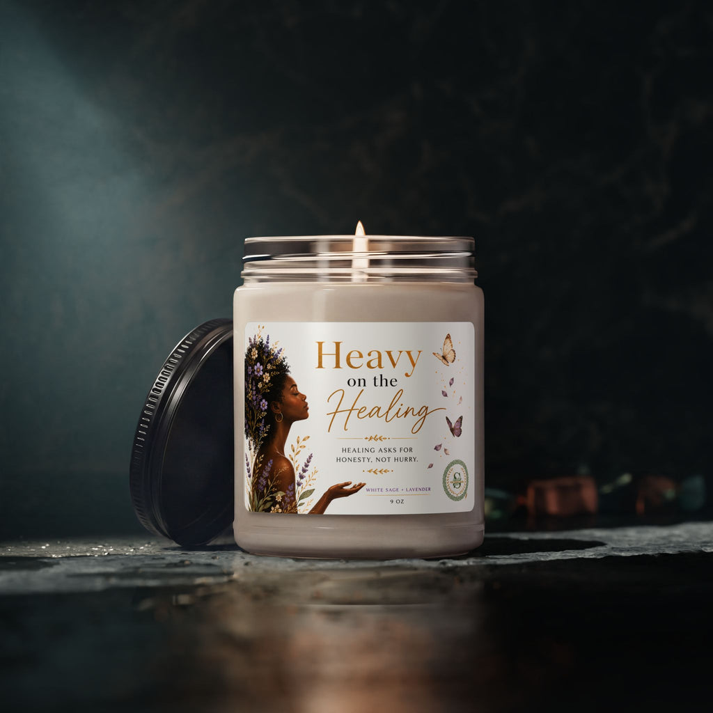 Heavy on the Healing | White Sage + Lavender Soy Candle (9oz)