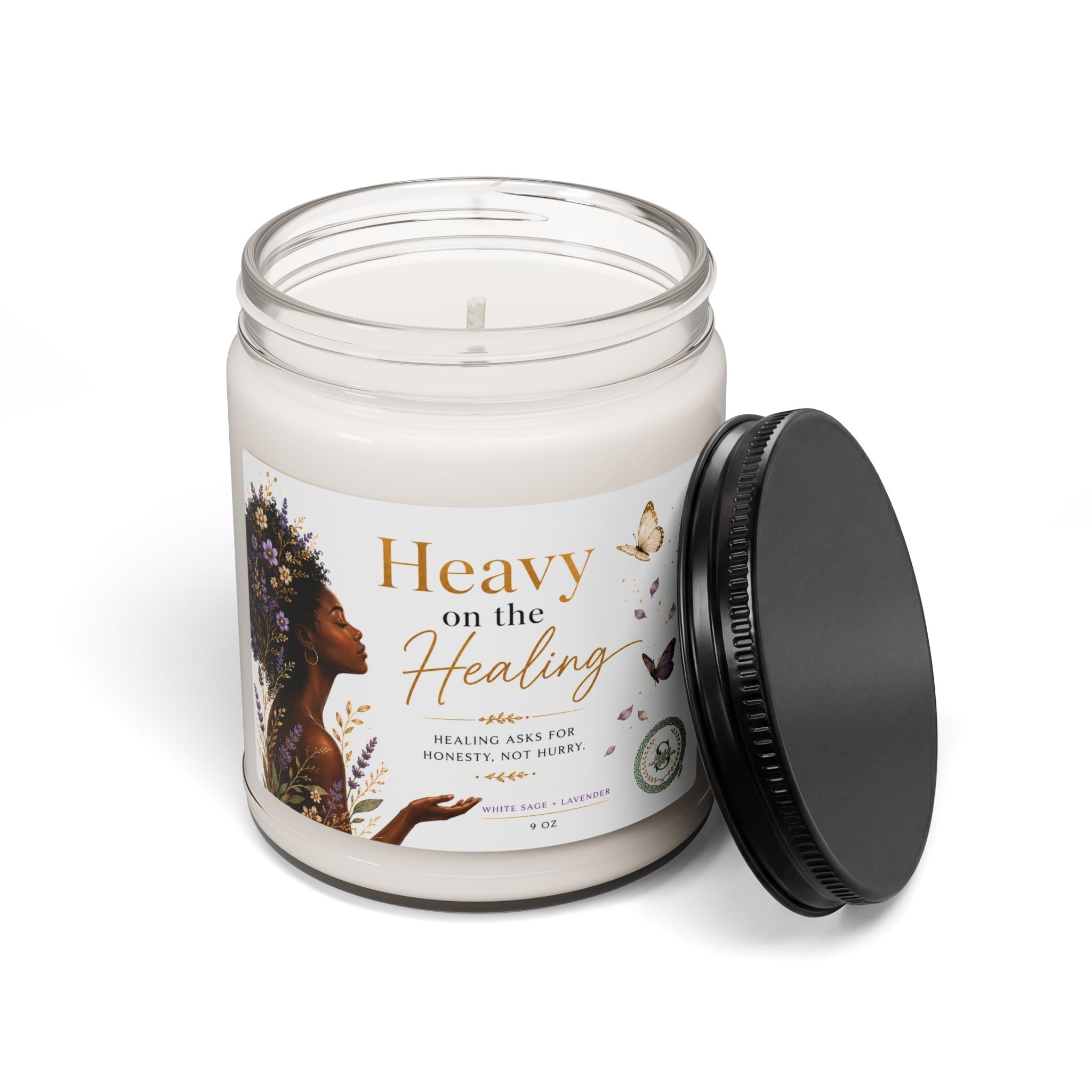 Heavy on the Healing | White Sage + Lavender Soy Candle (9oz)