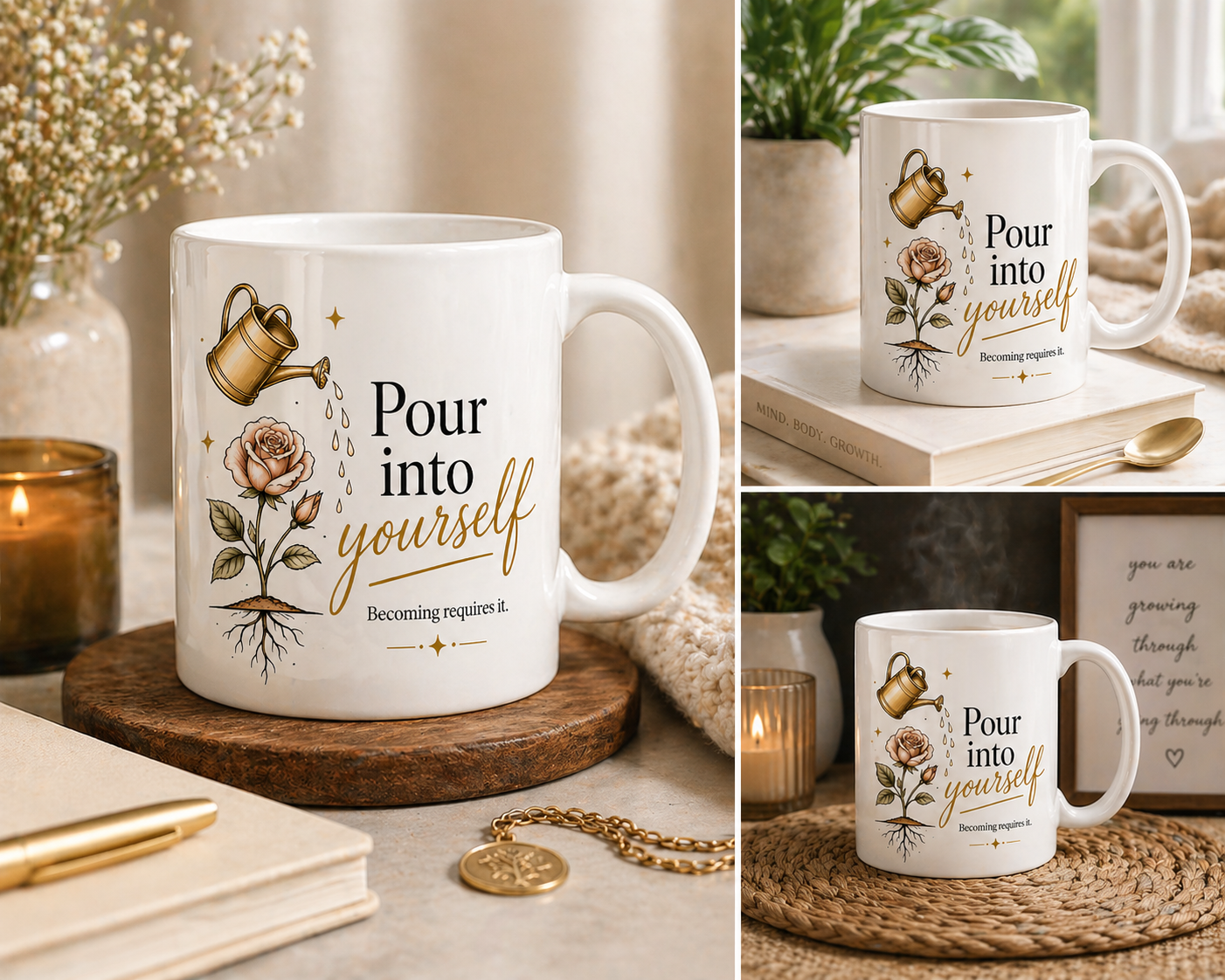 Pour Into Yourself — Growth & Becoming Ceramic Mug