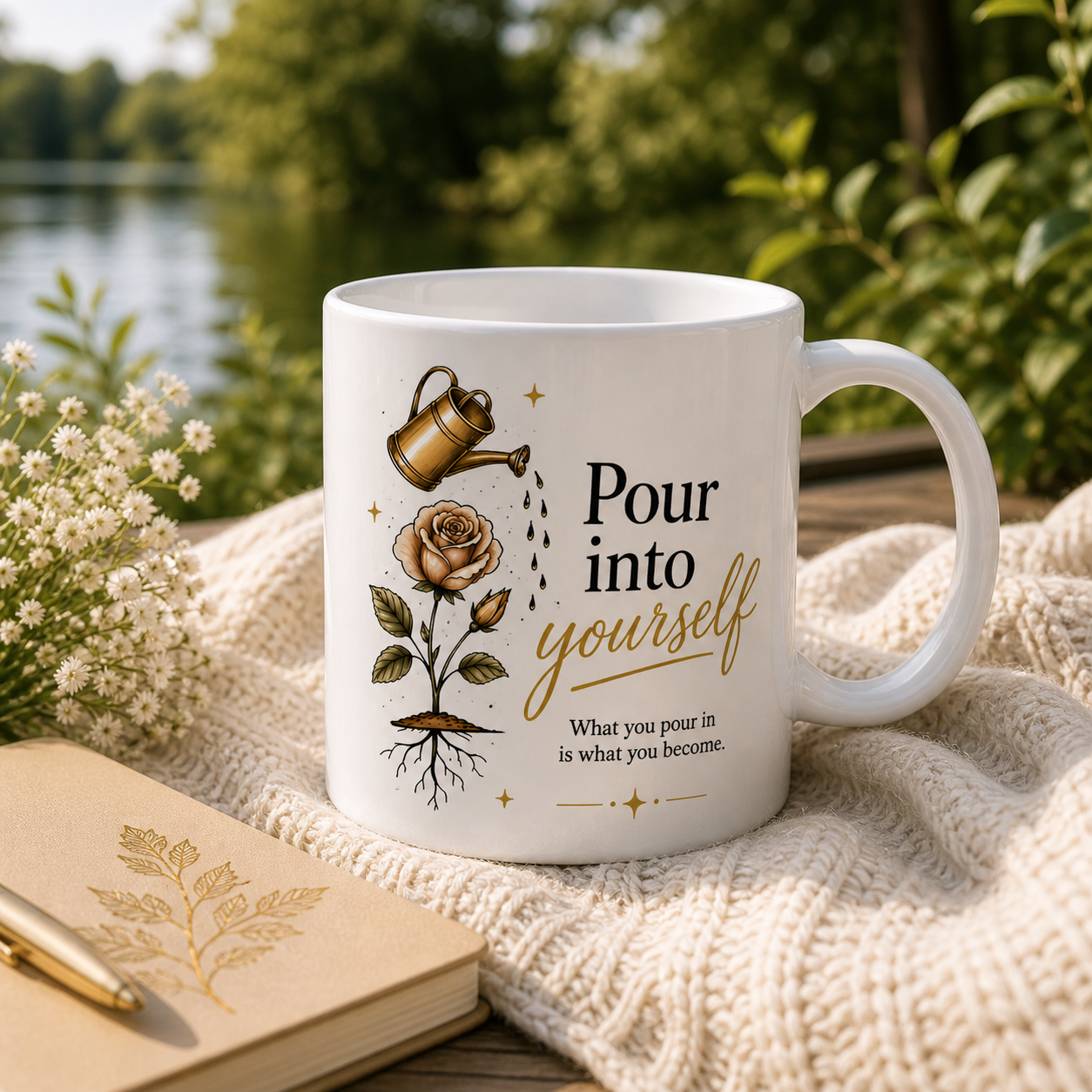Pour Into Yourself — Growth & Becoming Ceramic Mug