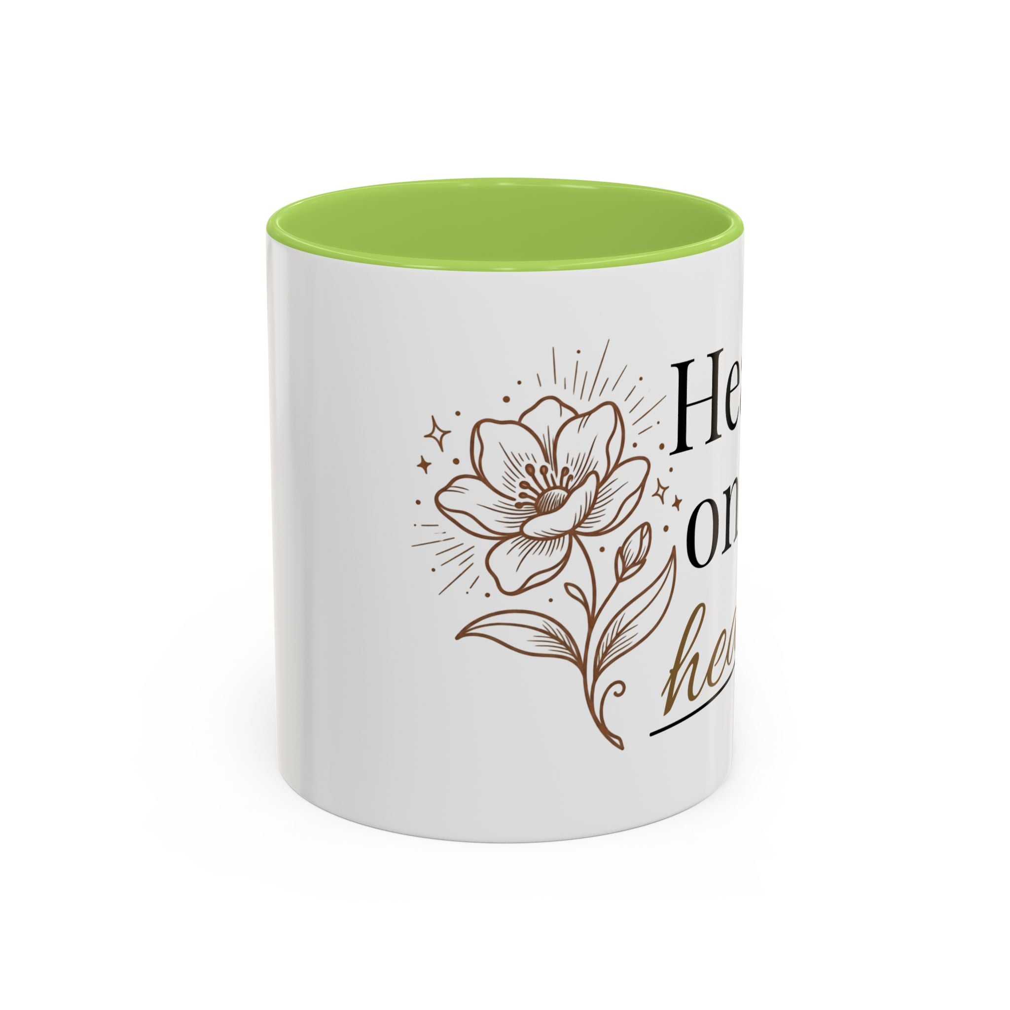 Heavy on the Healing Mug | Self Care Gift | Mental Health Awareness | Soft Life Aesthetic | Black Girl Healing | Soul Rooted Society x B3fr33 Graphics