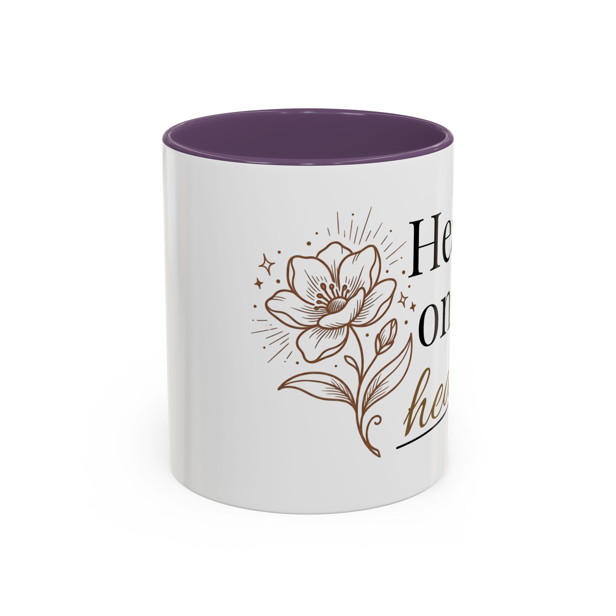 Heavy on the Healing Mug | Self Care Gift | Mental Health Awareness | Soft Life Aesthetic | Black Girl Healing | Soul Rooted Society x B3fr33 Graphics