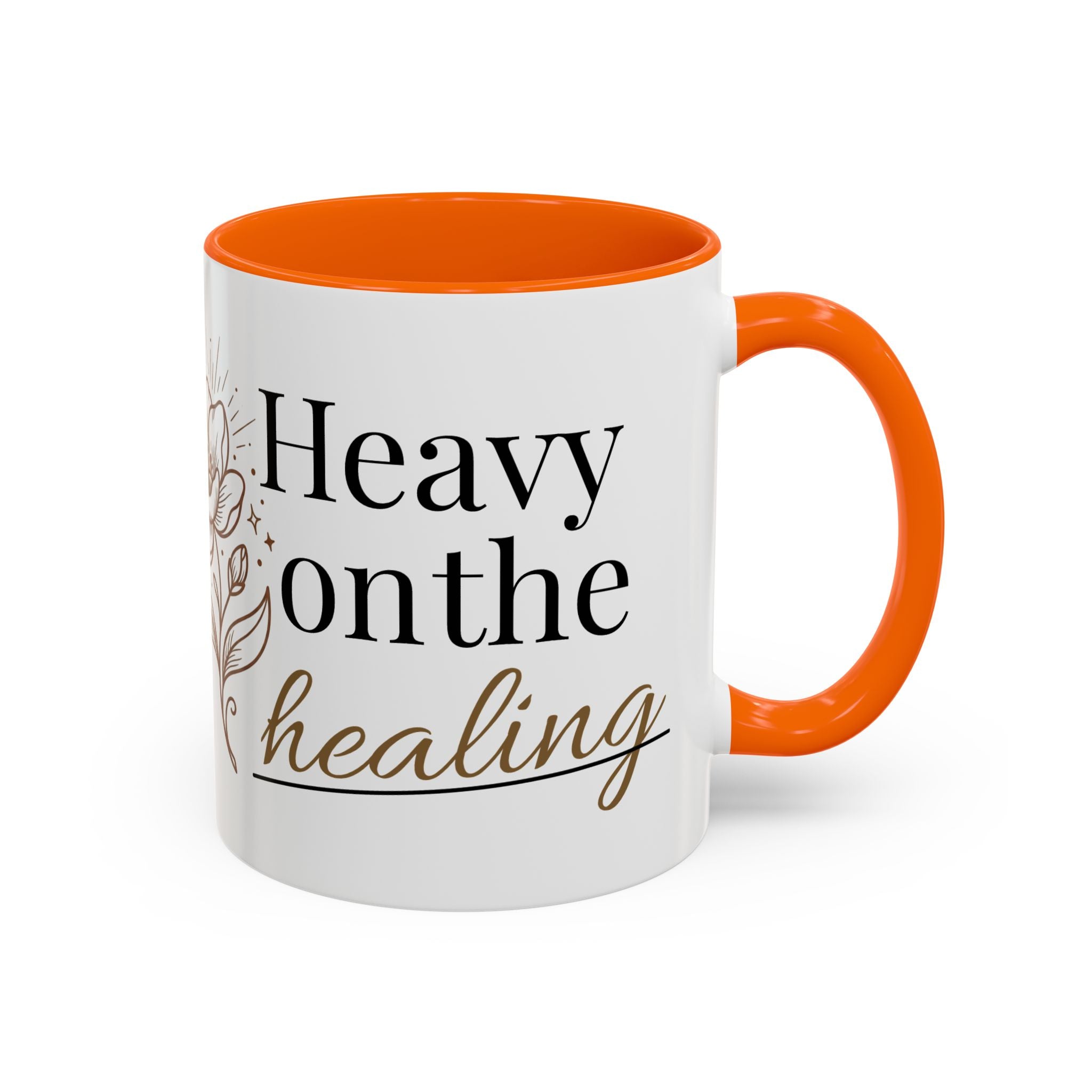 Heavy on the Healing Mug | Self Care Gift | Mental Health Awareness | Soft Life Aesthetic | Black Girl Healing | Soul Rooted Society x B3fr33 Graphics